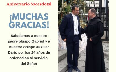 ORACION Y AGREDECIMIENTO POR EL ANIVERSARIO SACERDOTAL.
