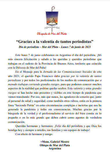 «GRACIAS A LA VALENTÍA DE TANTOS PERIODISTAS».