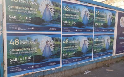 TODO LISTO PARA LA FIESTA DE LA MARCHA DE LA ESPERANZA.