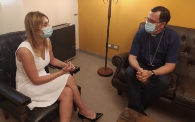 EL OBISPO MESTRE RECIBIO LA VISITA DE LA PRESIDENTA DEL HCD MARINA SANCHEZ HERRERO.