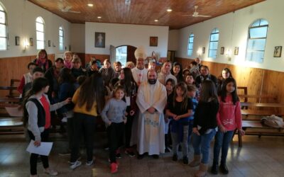 VISITA DEL PADRE OBISPO GABRIEL A LA COMUNIDAD DE RAMÓN SANTAMARÍNA