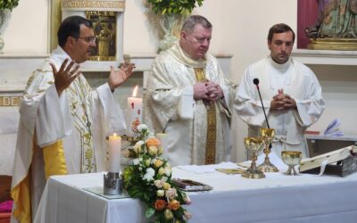El Nuncio visitó el Hogar de Ancianos «García Landera» de Necochea.