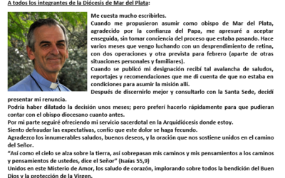 CARTA A LA DIÓCESIS DE MONS. JOSÉ MARÍA BALIÑA