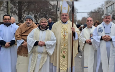 En el día de la Virgen del Carmen monseñor Giobando presidió la Fiesta Patronal de Necochea