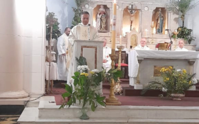 Lobería recibió a su nuevo párroco en la parroquia Nuestra Señora del Carmen