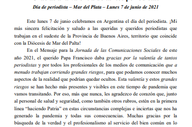 «GRACIAS A LA VALENTÍA DE TANTOS PERIODISTAS».